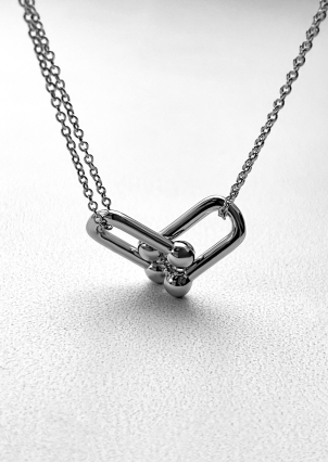 Кольє без вставок Срібло 925° (родій) 190081