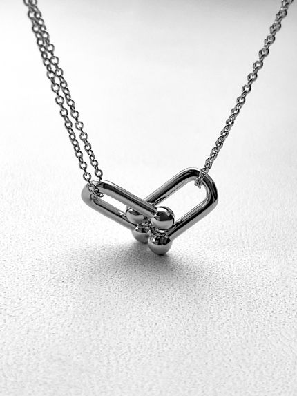 Кольє без вставок Срібло 925° (родій) 190081