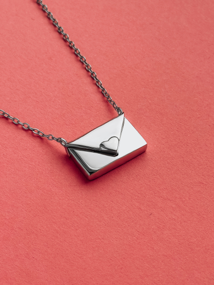 Кольє без вставок Срібло 925° (родій) 190285