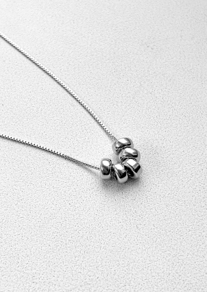 Кольє без вставок Срібло 925° (родій) 190093