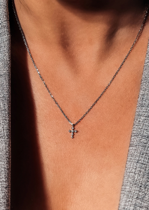 Кольє фіаніт Срібло 925° (родій) 190205