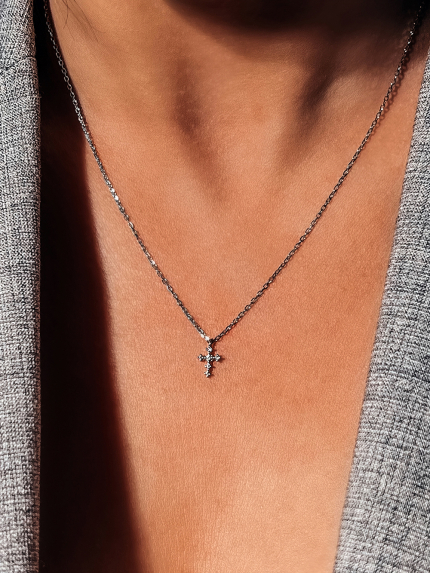 Кольє фіаніт Срібло 925° (родій) 190205