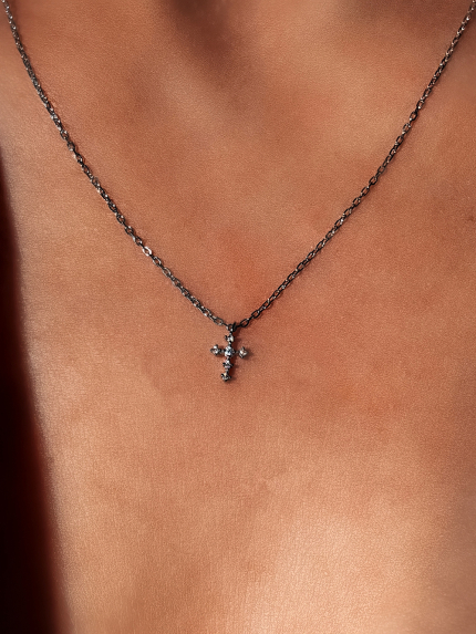 Кольє фіаніт Срібло 925° (родій) 190205