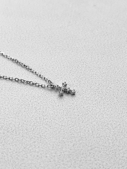 Кольє фіаніт Срібло 925° (родій) 190205