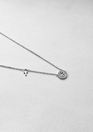 Кольє фіаніт Срібло 925° (родій) 190383