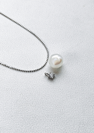 Кольє місячний камінь Срібло 925° (родій) 190002