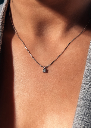 Кольє місячний камінь Срібло 925° (родій) 190002