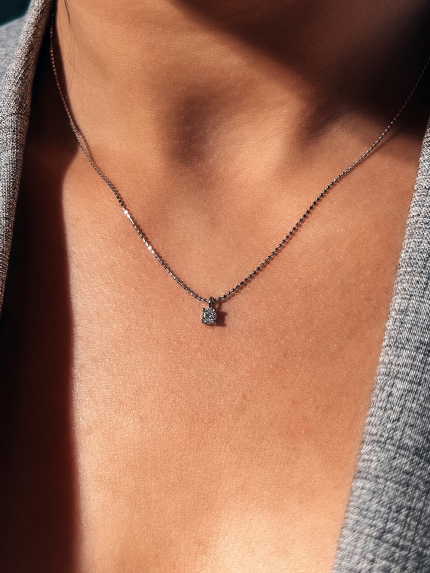 Кольє місячний камінь Срібло 925° (родій) 190002