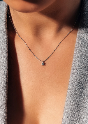 Кольє місячний камінь Срібло 925° (родій) 190002