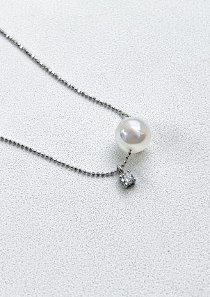 Кольє місячний камінь Срібло 925° (родій) 190002