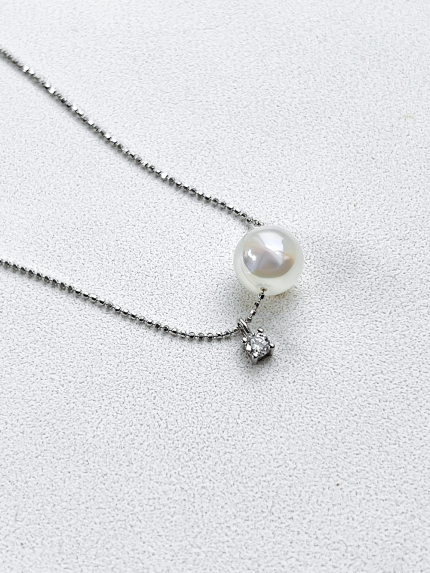 Кольє місячний камінь Срібло 925° (родій) 190002