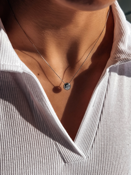 Кольє Фіаніт (5А) Срібло 925° (родій) 957592