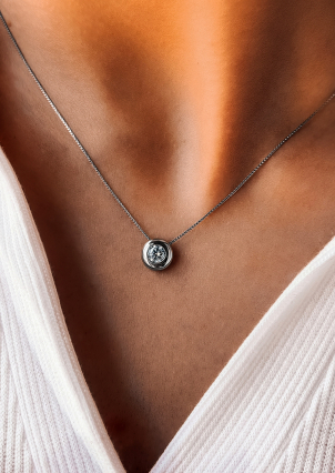 Кольє Фіаніт (5А) Срібло 925° (родій) 957592