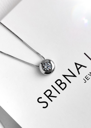 Кольє Фіаніт (5А) Срібло 925° (родій) 957592