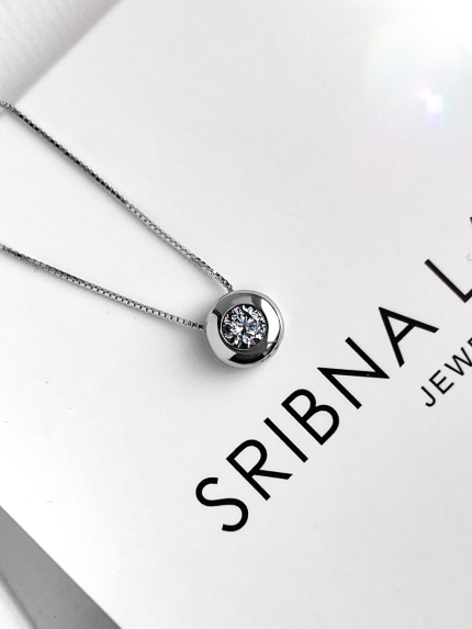 Кольє Фіаніт (5А) Срібло 925° (родій) 957592