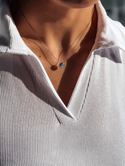 Кольє Фіаніт (5А) Срібло 925° (родій) 957592