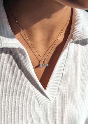 Кольє фіаніт Срібло 925° (родій) GWN701P