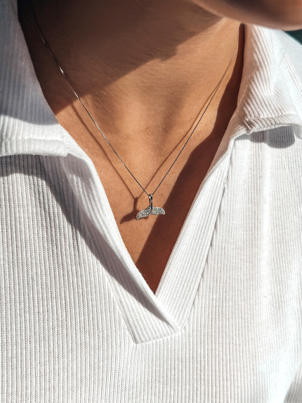 Кольє фіаніт Срібло 925° (родій) GWN701P