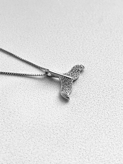 Кольє фіаніт Срібло 925° (родій) GWN701P