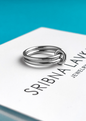 Каблучка без вставок Срібло 925° (родій) GSR329P6