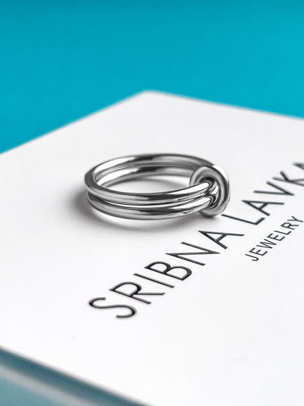 Pierścionek bez wkładek Srebro 925° (rod) GSR329P6