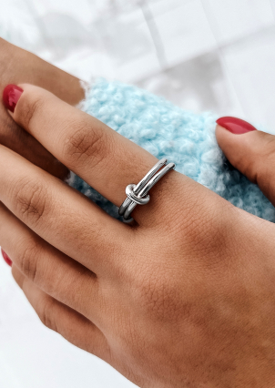 Каблучка без вставок Срібло 925° (родій) GSR329P6