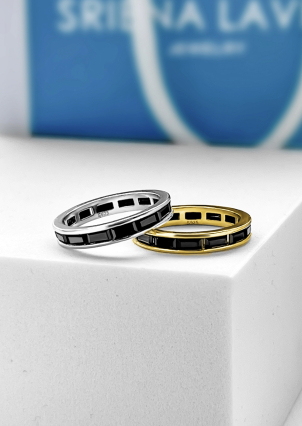 Каблучка Фіаніт (5А) Срібло 925° (родій) EQR2718R6 R