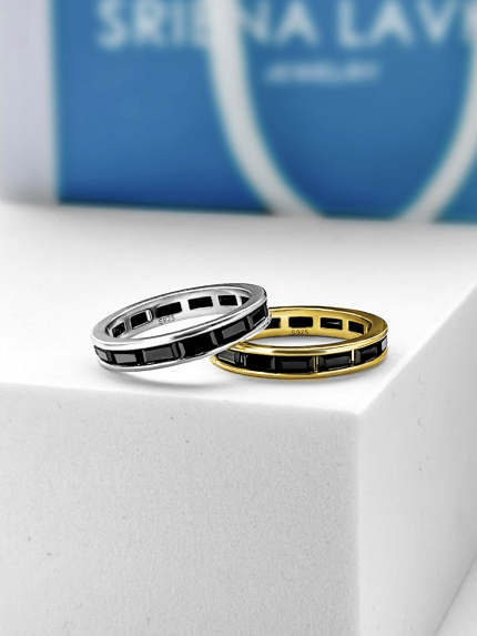 Pierścionek Fianit (AAAA) Srebro 925° (rod) EQR2718R6 R