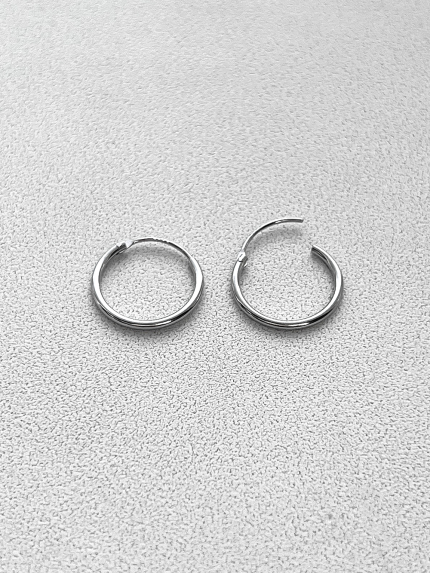 Earrings without inserts Silver 925° (rhodium) APE30P12