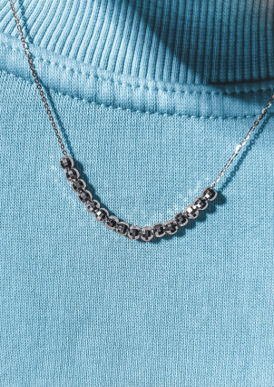 Кольє без вставок Срібло 925° (родій) APN14P