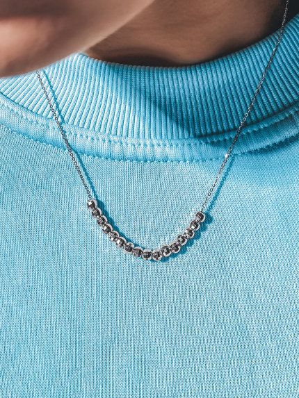 Necklace without inserts Silver 925° (rhodium) APN14P