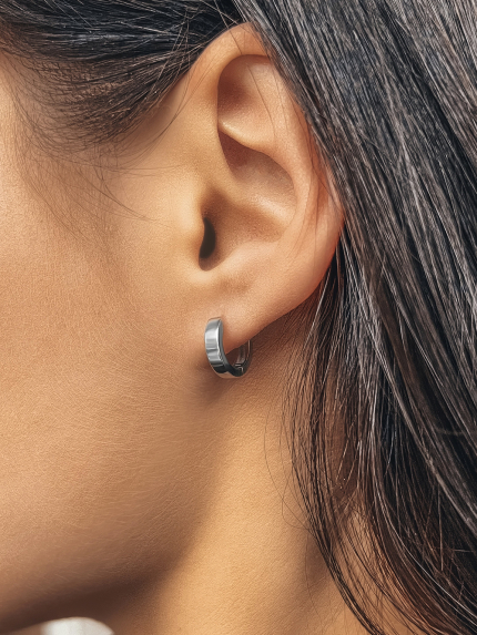 Kolczyki bez wkładek Srebro 925° (rod) 118410