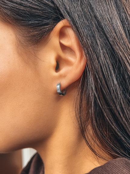 Kolczyki bez wkładek Srebro 925° (rod) 118410