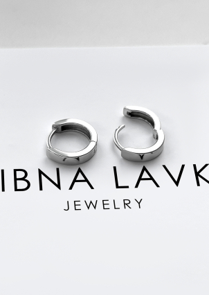 Сережки без вставок Срібло 925° (родій) 118410