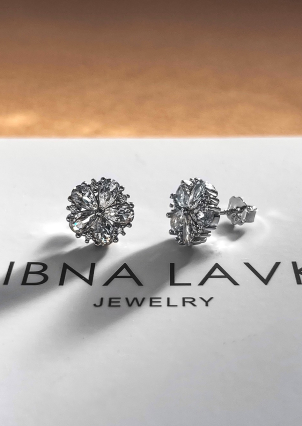 Сережки Фіаніт (5А) Срібло 925° (родій) SE257