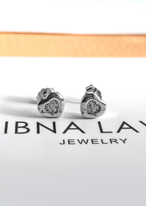 Сережки Фіаніт (5А) Срібло 925° (родій) APE01P