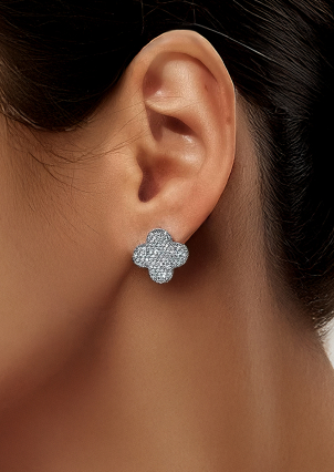 Сережки Фіаніт (5А) Срібло 925° (родій) 1085602