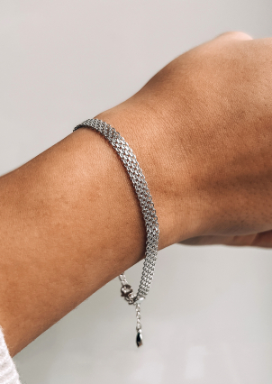 Браслет без вставок Срібло 925° (родій) 150049