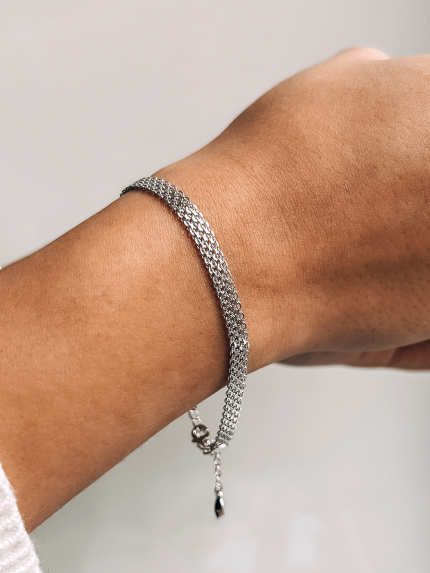 Браслет без вставок Срібло 925° (родій) 150049