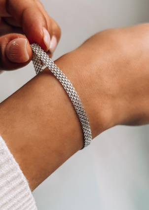 Браслет без вставок Срібло 925° (родій) 150049