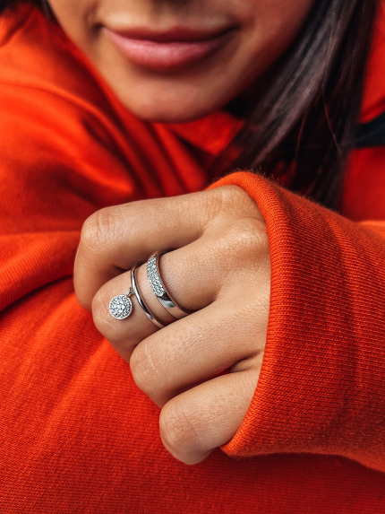 Ring cubic zirconia Silver 925° (rhodium) SR545