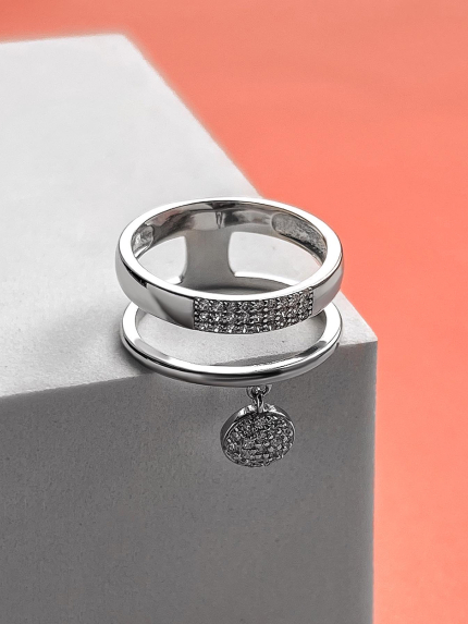 Ring cubic zirconia Silver 925° (rhodium) SR545