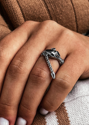 Каблучка фіаніт Срібло 925° (родій) EQR18P