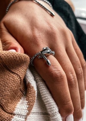 Каблучка фіаніт Срібло 925° (родій) EQR18P