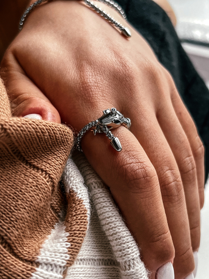 Каблучка фіаніт Срібло 925° (родій) EQR18P