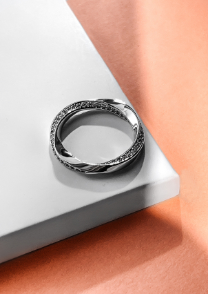 Каблучка Фіаніт (5А) Срібло 925° (родій) SR2536