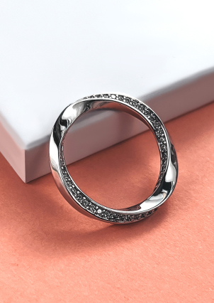 Каблучка Фіаніт (5А) Срібло 925° (родій) SR2536