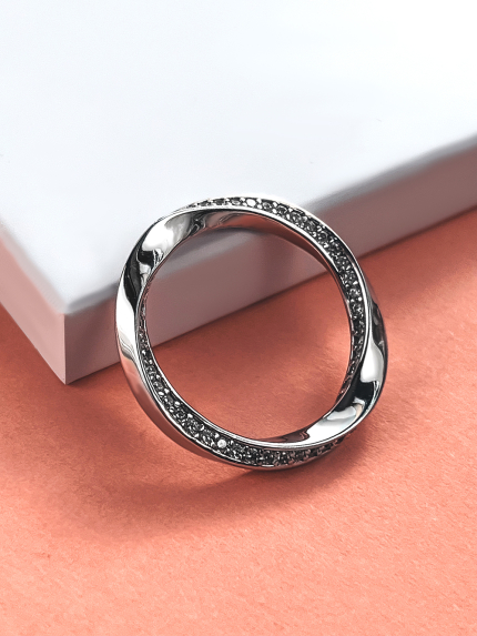 Fianite ring (AAAA) Silver 925° (rhodium) SR2536