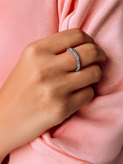 Fianite ring (AAAA) Silver 925° (rhodium) SR2536