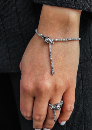 Браслет фіаніт Срібло 925° (родій) EQB14P